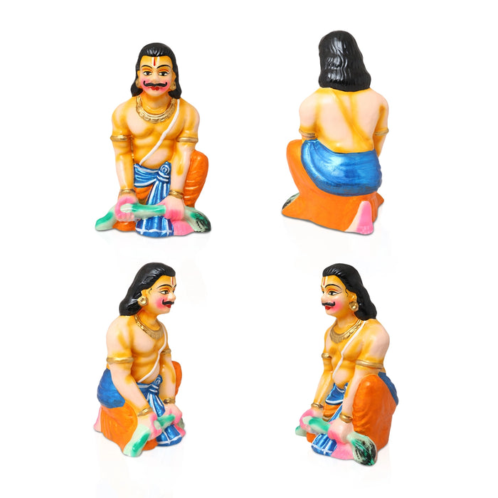 Beema Shena Karvam Clay Golu Bommai Set - 8 x 5 Inches | Giri Golu Doll/ Navaratri Golu Bomma/ Gombe/ Bommai - Clay Kolu Bommai