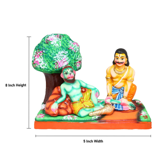 Beema Shena Karvam Clay Golu Bommai Set - 8 x 5 Inches | Giri Golu Doll/ Navaratri Golu Bomma/ Gombe/ Bommai - Clay Kolu Bommai