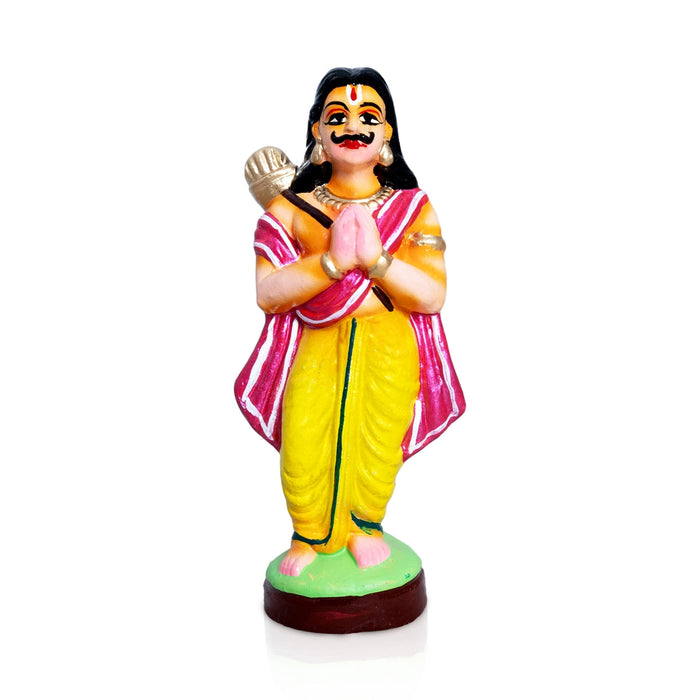 Akshaya Patra Clay Golu Doll Set - 8 x 4 Inches | Golu Doll/ Navaratri Golu Bomma/ Gombe/ Bommai - Clay Kolu Bommai