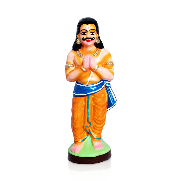 Akshaya Patra Clay Golu Doll Set - 8 x 4 Inches | Golu Doll/ Navaratri Golu Bomma/ Gombe/ Bommai - Clay Kolu Bommai