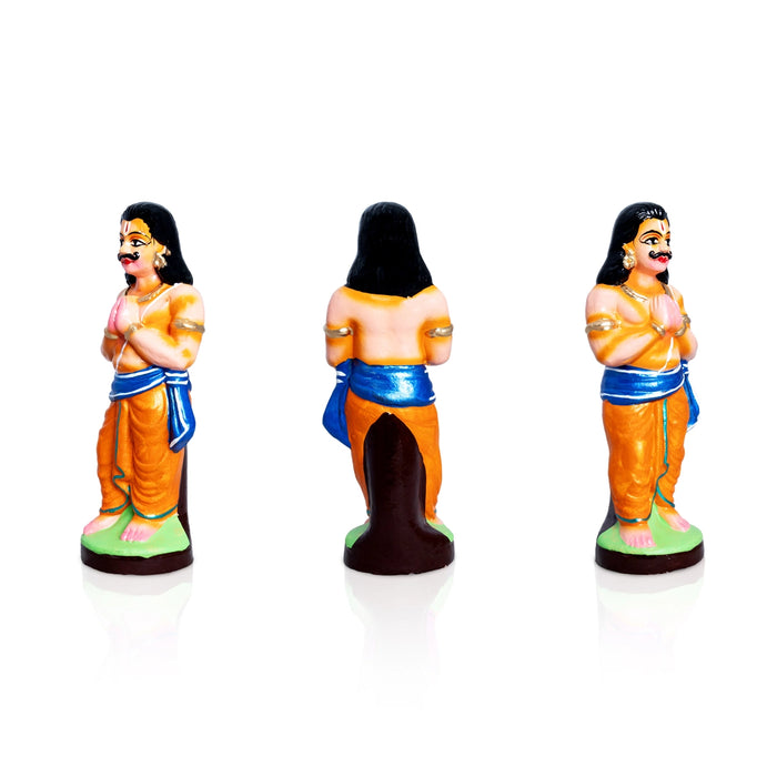 Akshaya Patra Clay Golu Doll Set - 8 x 4 Inches | Golu Doll/ Navaratri Golu Bomma/ Gombe/ Bommai - Clay Kolu Bommai