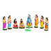 Akshaya Patra Clay Golu Doll Set - 8 x 4 Inches | Golu Doll/ Navaratri Golu Bomma/ Gombe/ Bommai - Clay Kolu Bommai