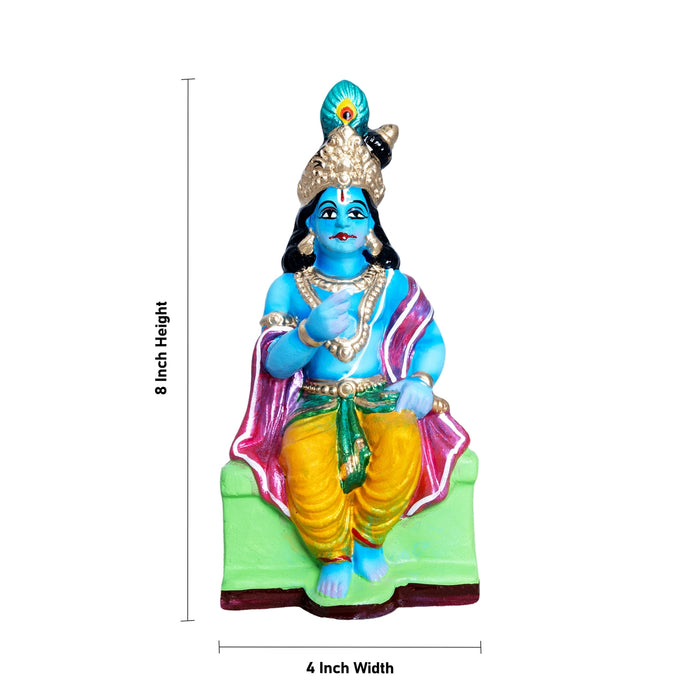 Akshaya Patra Clay Golu Doll Set - 8 x 4 Inches | Golu Doll/ Navaratri Golu Bomma/ Gombe/ Bommai - Clay Kolu Bommai