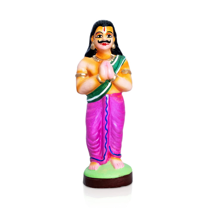Akshaya Patra Clay Golu Doll Set - 8 x 4 Inches | Golu Doll/ Navaratri Golu Bomma/ Gombe/ Bommai - Clay Kolu Bommai