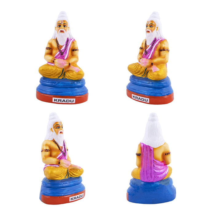 Saptarishi Clay Golu Bommai Set - 6 x 4.5 Inches | 7 Pcs/ Giri Golu Doll/ Navaratri Golu Bomma/ Gombe/ Bommai