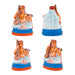 Sangeetha Mummoorthigal Clay Golu Bommai Set - 8 x 6 Inches | Giri Golu Doll/ Navaratri Golu Bomma/Gombe/Bommai - Clay Kolu Bommai