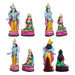 Varalakshmi Clay Golu Bommai Set - 10 x 4.5 Inches | God Idols/ Golu Doll/ Navaratri Golu Bomma/ Gombe/ Bommalu - Clay Kolu Bommai