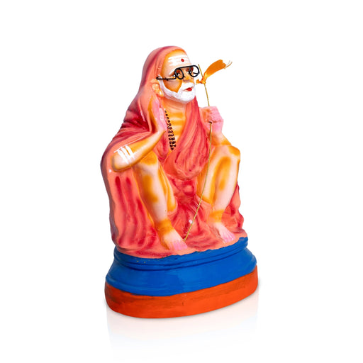 Kanchi Maha Periyava Clay Golu Bommai - 10.5 x 7 Inches | Golu Doll/Navaratri Golu Bomma/Gombe/Bommai - Clay Kolu Bommai