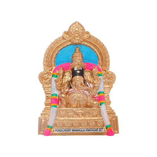 Manakula Vinayagar Murti Clay Golu Bommai Set - 10 x 7.5 Inches | Giri Golu Doll/Navaratri Golu Bomma/Gombe - Clay Golu Bommai