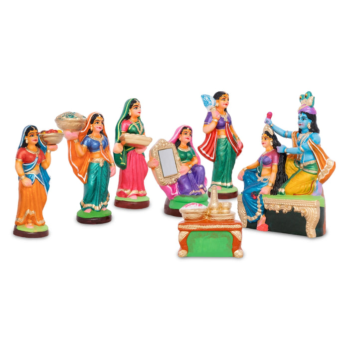 Beautiful Navaratri Golu used in festive golu bommai set and indian golu dolls celebrations
