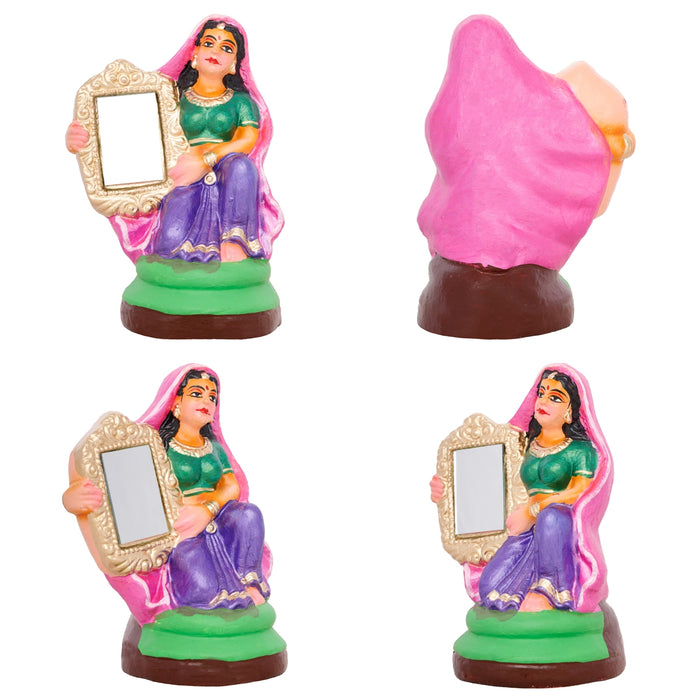 Radhai Alangaram Clay Golu Bommai Set - 10 X 7.5 Inches | Giri Golu Doll/ Navaratri Golu Bommai/ Gombe - Clay Kolu Bommai
