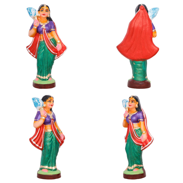 Radhai Alangaram Clay Golu Bommai Set - 10 X 7.5 Inches | Giri Golu Doll/ Navaratri Golu Bommai/ Gombe - Clay Kolu Bommai