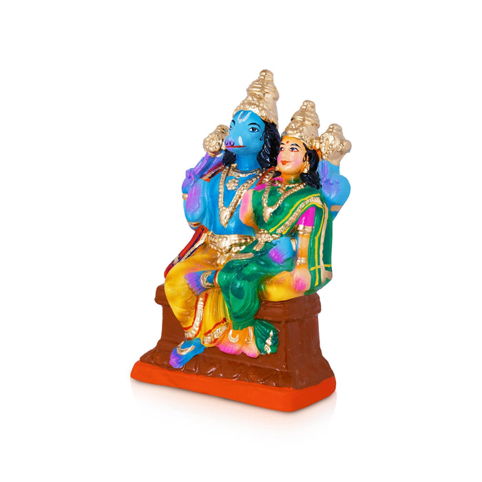 Varahi Amman Clay Golu bommai - 9.5 x 6 Inches | Giri Golu Doll/ Navaratri Golu Bommai/ Gombe
