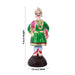 Raja Rani Paper Mache Golu Bommai Pair - 9 x 3.5 Inches | Giri Golu Doll/ Navaratri Golu Bomma/Gombe/Bommai - Paper Mache Kolu Bommai