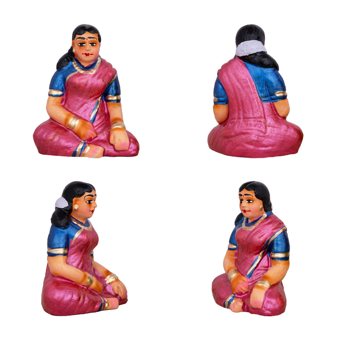 Thayam Game Clay Golu Bommai Set - 5 x 4 Inches | Giri Golu Doll/ Navaratri Golu Bomma/ Gombe/ Bommai - Clay Kolu Bommai