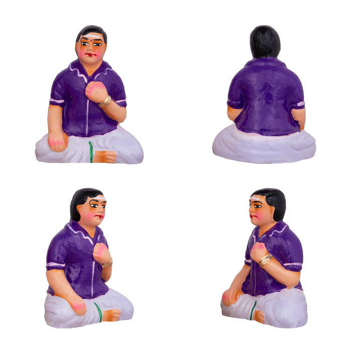 Thayam Game Clay Golu Bommai Set - 5 x 4 Inches | Giri Golu Doll/ Navaratri Golu Bomma/ Gombe/ Bommai - Clay Kolu Bommai