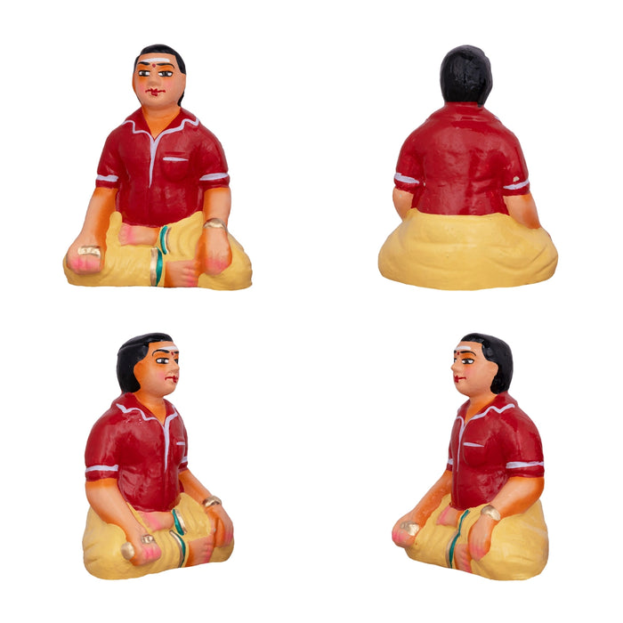 Thayam Game Clay Golu Bommai Set - 5 x 4 Inches | Giri Golu Doll/ Navaratri Golu Bomma/ Gombe/ Bommai - Clay Kolu Bommai