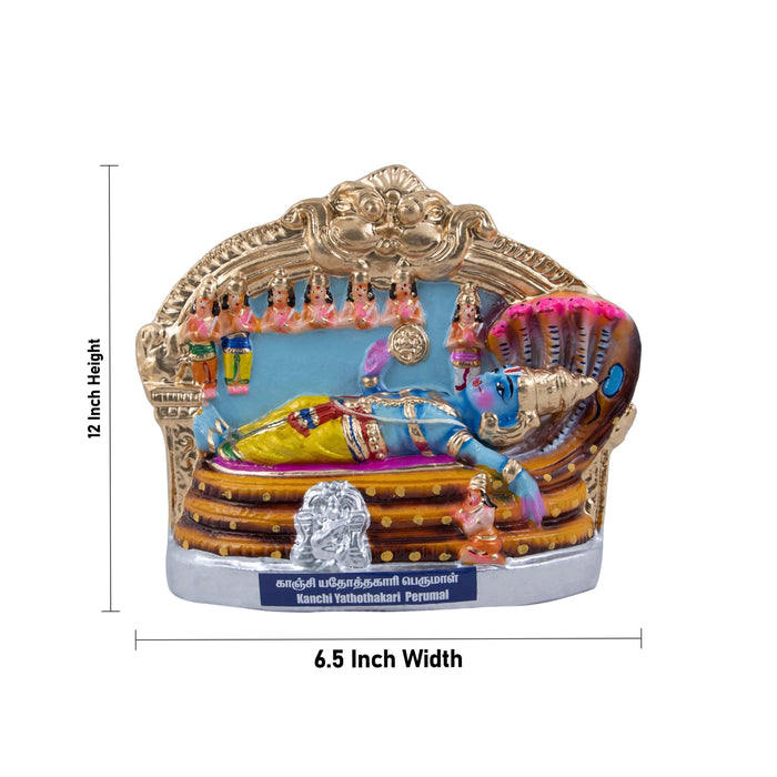 Kanchi Divya Desam Clay Golu Bommai Set - 12 x 6.5 Inches | Giri Golu Doll/ Navaratri Golu Bomma/Gombe/Bommai - Clay Kolu Bommai