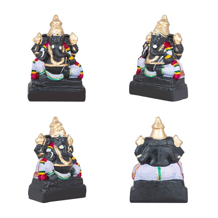 Ganesh Murti With Avvaiyar Clay Golu Bommai Set - 10 x 8 Inches | Giri Golu Doll/Navaratri Golu Bomma/Gombe - Clay Kolu Bommai
