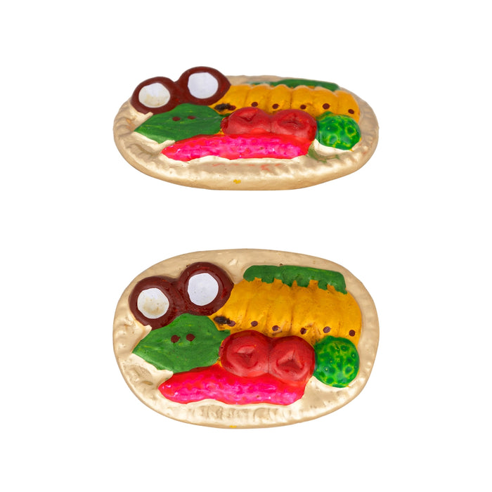 Ganesh Murti With Avvaiyar Clay Golu Bommai Set - 10 x 8 Inches | Giri Golu Doll/Navaratri Golu Bomma/Gombe - Clay Kolu Bommai