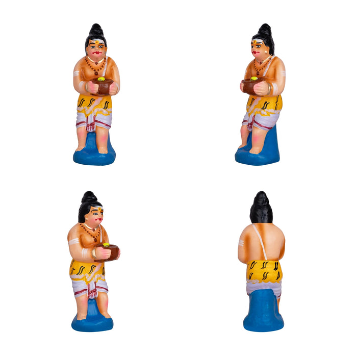 Kanakadhara Clay Golu Bommai Set - 12 x 12 Inches | Giri Golu Doll/ Navaratri Golu Bomma/ Gombe/ Bommai - Clay Kolu Bommai