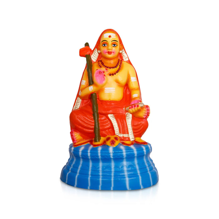 Adi Shankara Clay Golu Bommai – 10 X 6.5 Inches | Giri Golu Doll / Navaratri Golu Bomma / Gombe / Bommai