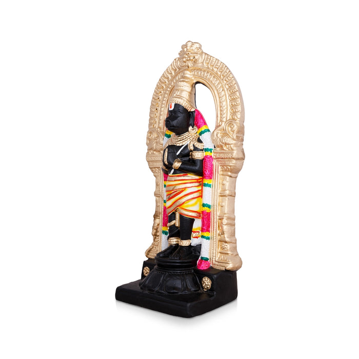 Nanganallur Anjaneyar Statue Clay Golu Bommai - 15 x 7 Inches | Giri Golu Doll/Navaratri Golu Bomma/Gombe - Clay Kolu Bommai