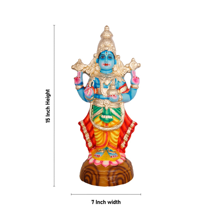 Dhanvantari Clay Golu Bommai - 15 x 7 Inches | Giri Golu Doll/ Navaratri Golu Bomma/Gombe/Bommai