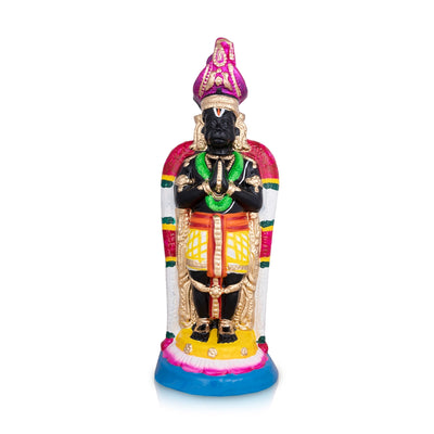 Namakkal Anjaneya Statue Clay Golu Bommai - 15 x 6 Inches | Giri Golu Doll/ Navaratri Golu Bomma/ Gombe/Bommai