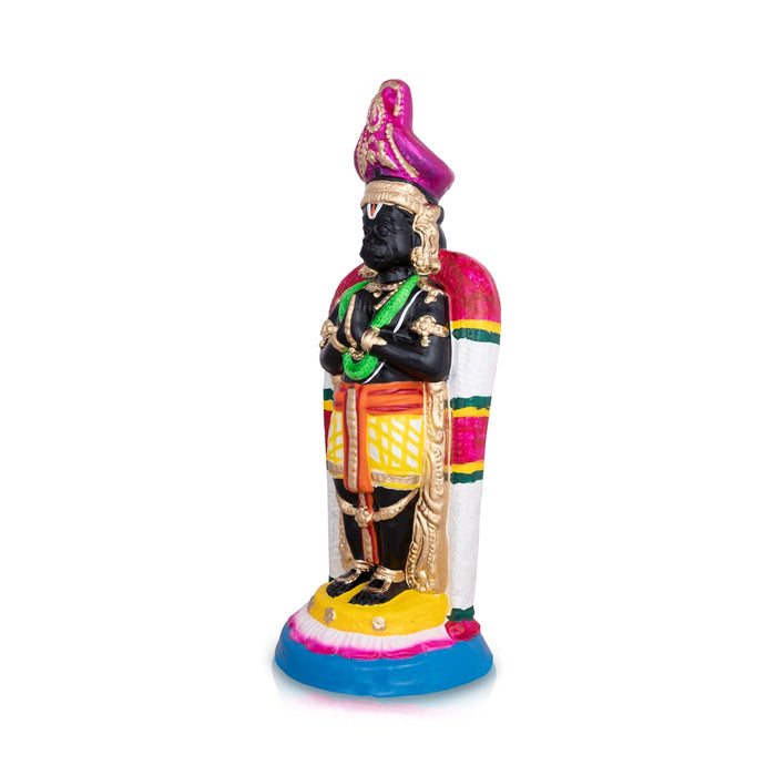 Namakkal Anjaneya Statue Clay Golu Bommai - 15 x 6 Inches | Giri Golu Doll/ Navaratri Golu Bomma/ Gombe/Bommai - Clay Kolu Bommai