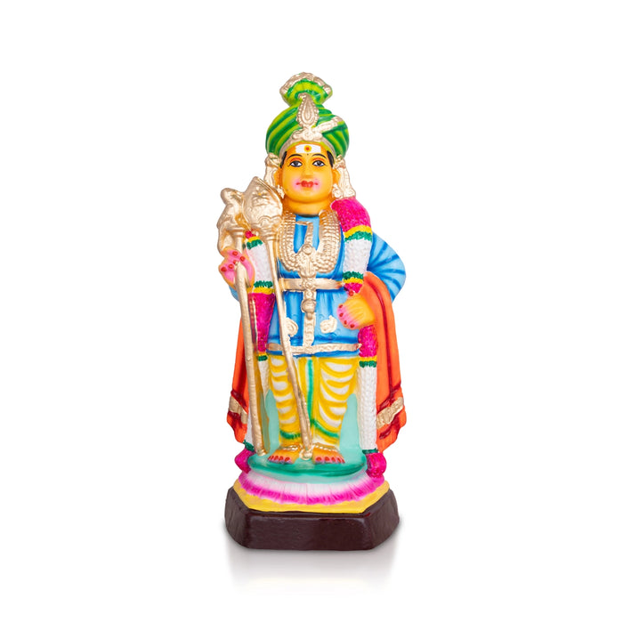 Murugan Raja Alankaram Clay Golu Bommai - 14 Inches | Giri Golu Doll/ Navaratri Golu Bomma/ Gombe/ Bommai