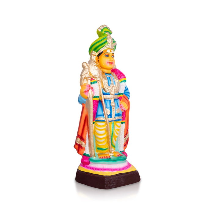 Murugan Raja Alankaram Clay Golu Bommai - 14 Inches | Giri Golu Doll/ Navaratri Golu Bomma/ Gombe/ Bommai