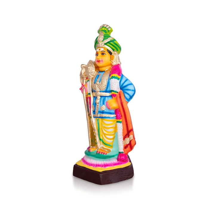 Murugan Raja Alankaram Clay Golu Bommai - 14 Inches | Giri Golu Doll/ Navaratri Golu Bomma/ Gombe/ Bommai