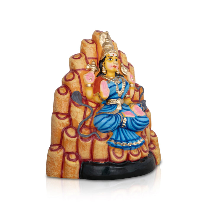 Puthu Amman Clay Golu Bommai - 10 x 10 Inches | Giri Golu Doll/ Navaratri Golu Bomma/ Gombe/ Bommai - Clay Kolu Bommai