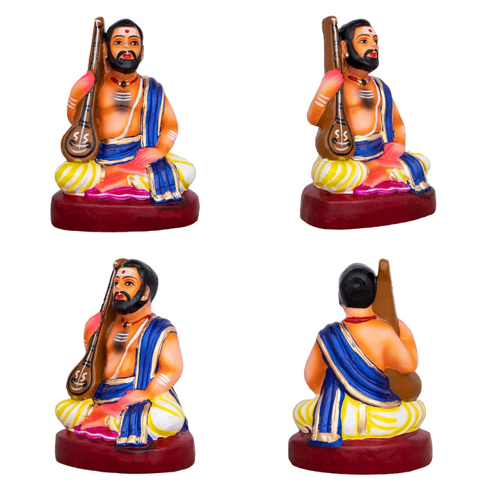 Sangeetha Mummoorthigal Clay Golu Bommai Set - 6 x 5 Inches | Giri Golu Doll/Navaratri Golu Bomma/Gombe/Bommai - Clay Kolu Bommai