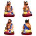 Sangeetha Mummoorthigal Clay Golu Bommai Set - 6 x 5 Inches | Giri Golu Doll/Navaratri Golu Bomma/Gombe/Bommai - Clay Kolu Bommai