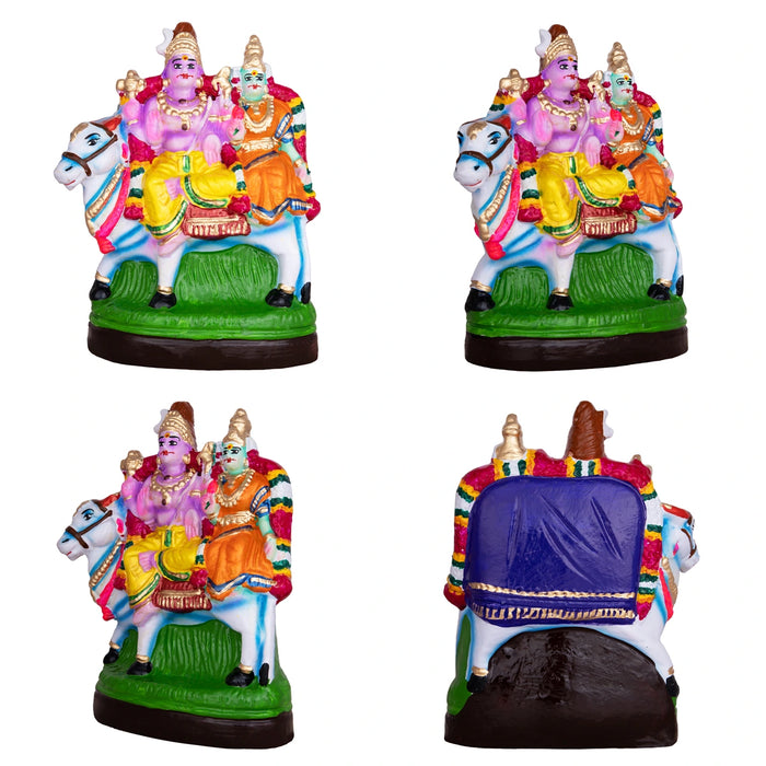Pancha Moorthigal Clay Golu Bommai Set - 9 x 7 Inches | Giri Golu Doll/ Navaratri Golu Bomma/ Gombe/ Bommai - Clay Kolu Bommai