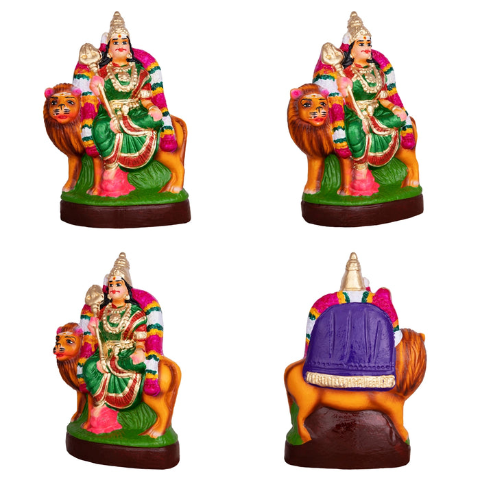 Pancha Moorthigal Clay Golu Bommai Set - 9 x 7 Inches | Giri Golu Doll/ Navaratri Golu Bomma/ Gombe/ Bommai - Clay Kolu Bommai
