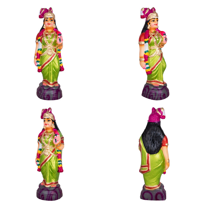 Madurai Veeran Clay Golu Bommai Set - 14 x 7 Inches | Giri Golu Doll/ Navaratri Golu Bomma/ Gombe/ Bommai - Clay Kolu Bommai