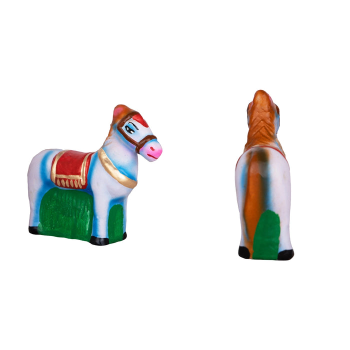 Madurai Veeran Clay Golu Bommai Set - 14 x 7 Inches | Giri Golu Doll/ Navaratri Golu Bomma/ Gombe/ Bommai - Clay Kolu Bommai