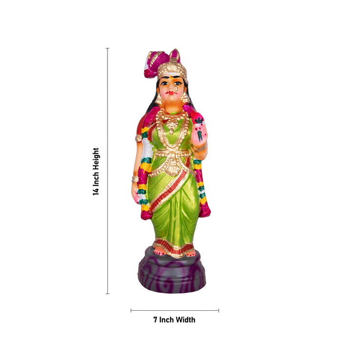 Madurai Veeran Clay Golu Bommai Set - 14 x 7 Inches | Giri Golu Doll/ Navaratri Golu Bomma/ Gombe/ Bommai - Clay Kolu Bommai