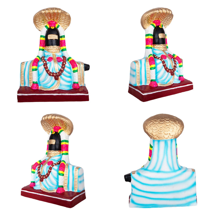 Nellaiappar Kanthimathi Clay Golu Bommai Pair - 9 x 7 Inches | Giri Golu Doll/ Navaratri Golu Bomma/ Gombe/ Bommai - Clay Kolu Bommai