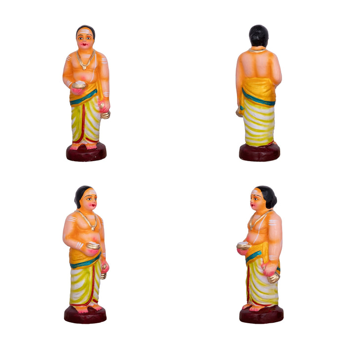 Shiv Ling Murti Annabhishekam Clay Golu Bommai Set - 8 x 3 Inches | Giri Golu Doll/Navaratri Golu Bomma/Gombe - Clay Kolu Bommai