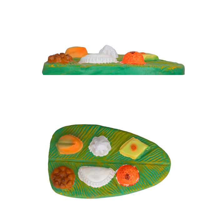 Ganesh Murti Bhojanam Clay Golu Bommai Set - 8 x 7 Inches | Giri Golu Doll/ Navaratri Golu Bomma/ Gombe/Bommai - Clay Kolu Bommai