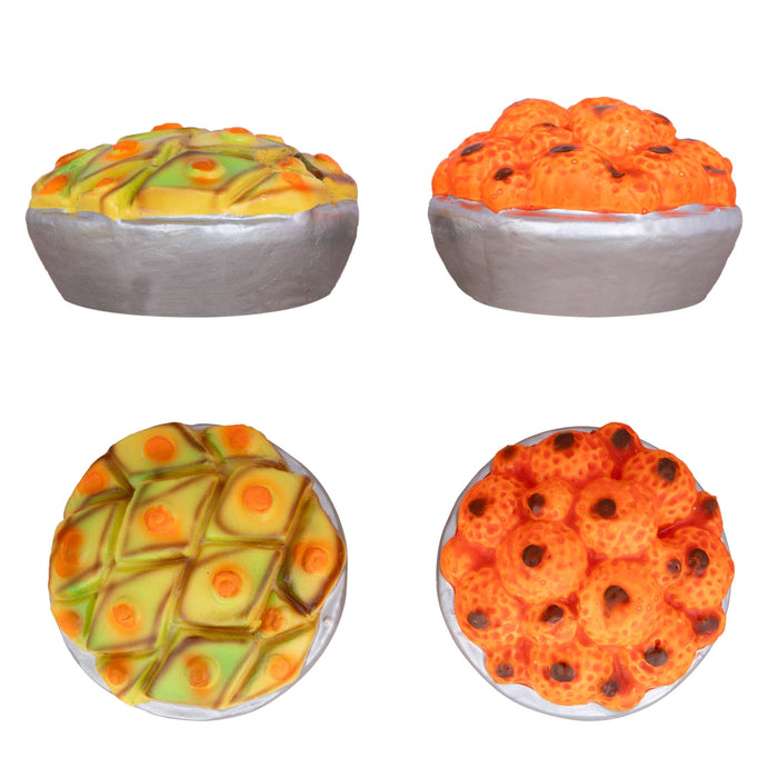 Ganesh Murti Bhojanam Clay Golu Bommai Set - 8 x 7 Inches | Giri Golu Doll/ Navaratri Golu Bomma/ Gombe/Bommai - Clay Kolu Bommai