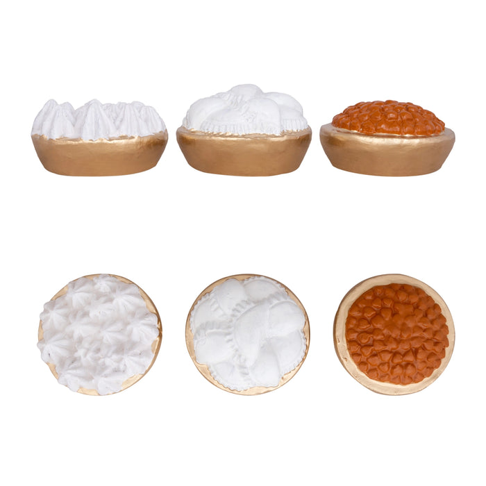 Ganesh Murti Bhojanam Clay Golu Bommai Set - 8 x 7 Inches | Giri Golu Doll/ Navaratri Golu Bomma/ Gombe/Bommai - Clay Kolu Bommai