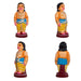 Young Couple Clay Golu Bommai Pair - 7 x 3 Inches | Giri Golu Doll/ Navaratri Golu Bomma/ Gombe/ Bommai - Clay Kolu Bommai