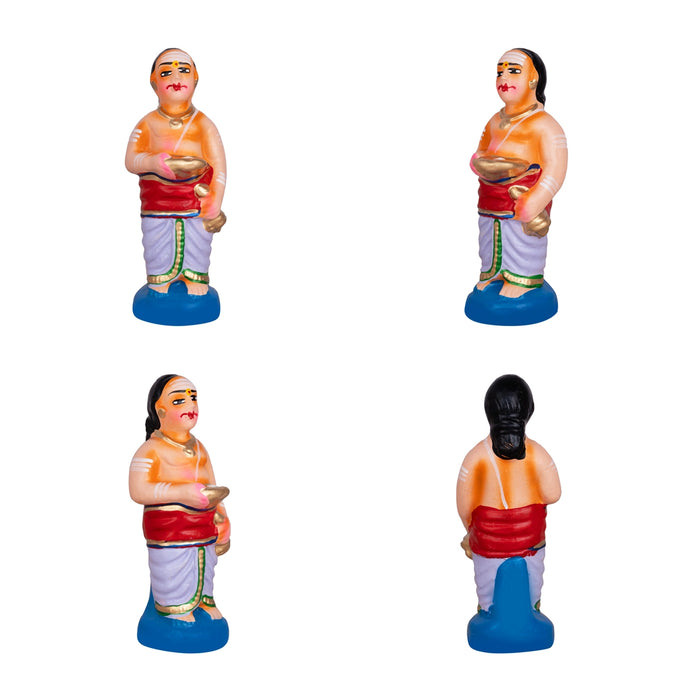 Shiv Ling Murti Pradosham Clay Golu Bommai Set - 11 x 7 Inches | Giri Golu Doll/Navaratri Golu Bomma/Gombe/Bommai - Clay Kolu Bommai