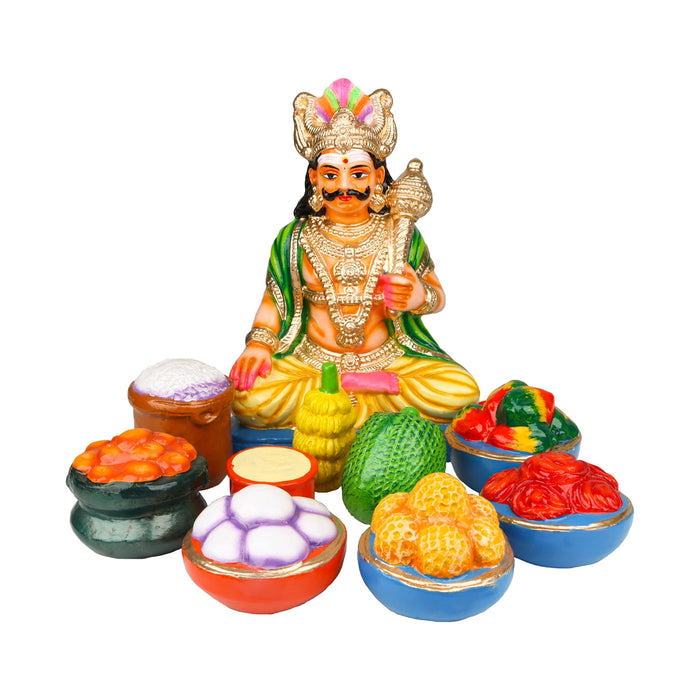 Maya Bazar Clay Golu Bommai Set - 14 x 9 Inches | Giri Golu Doll/ Navaratri Golu Bomma/Gombe/Bommai