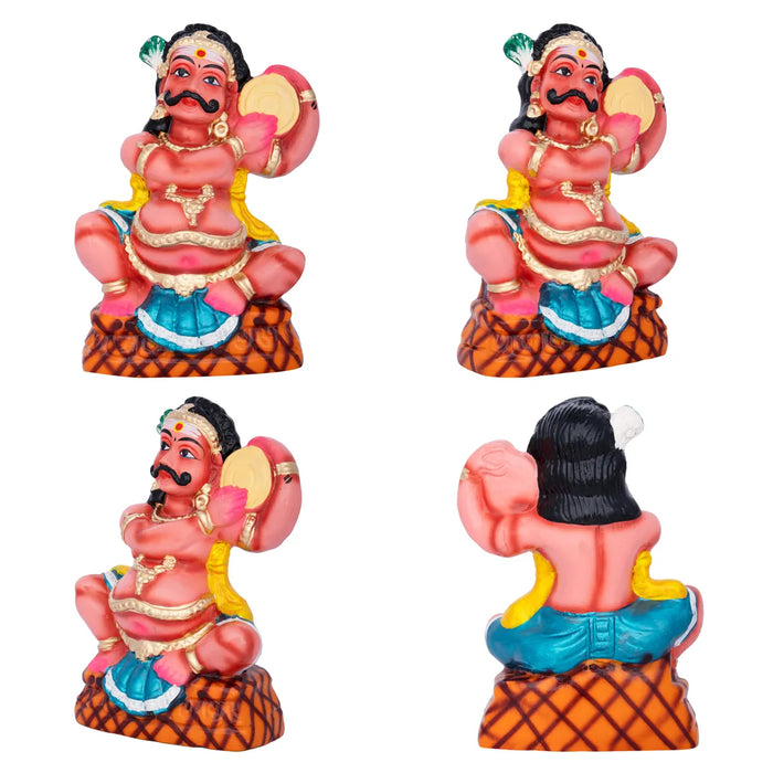 Boodha Ganangal Statue Clay Golu Bommai Set - 8 X 5.5 Inches | Giri Golu Doll/ Navaratri Gombe
